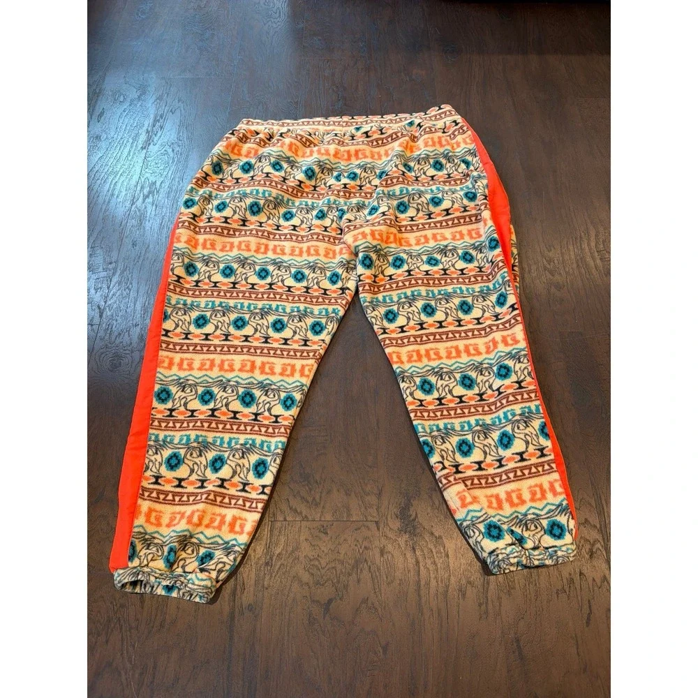 DISNEY Unisex 2x Kuzco Llama Emperors New Groove Orange Sherpa Fleece Sweatpants